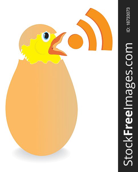 Egg rss concepts broken chicken yellow. Egg rss concepts broken chicken yellow