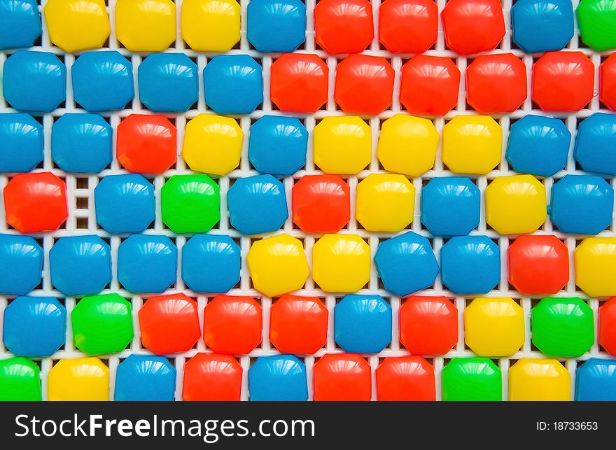 Colorful children's plastic mosaic background