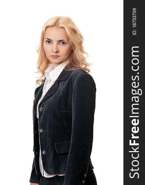 Business blonde woman