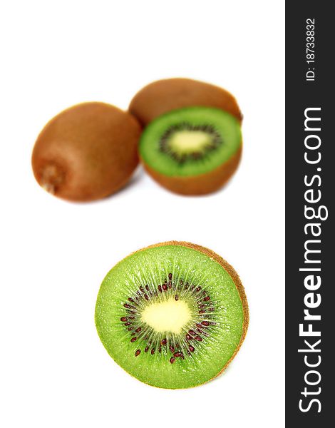 Kiwi isolate on white background. Kiwi isolate on white background