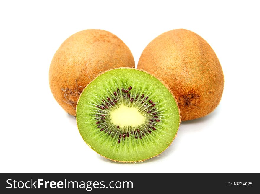 Kiwi isolate on white background. Kiwi isolate on white background