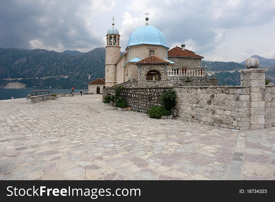 The old islands with church in Montenegro. The old islands with church in Montenegro