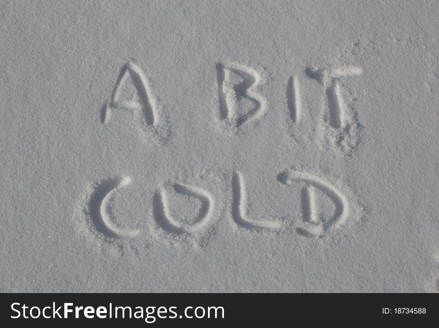 Snow handwriting designed for weather forecasts and so on. Snow handwriting designed for weather forecasts and so on