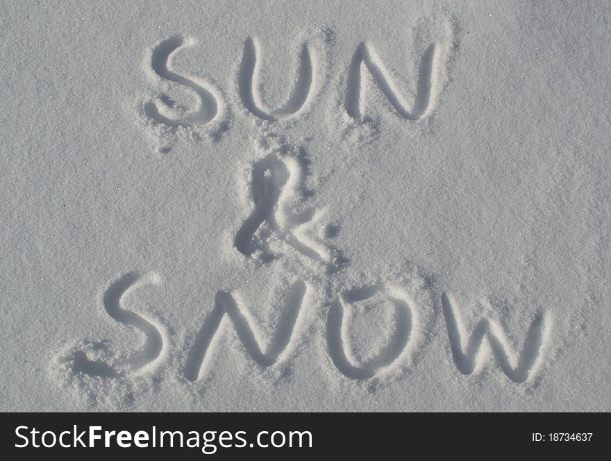 Snow handwriting designed for weather forecasts and so on. Snow handwriting designed for weather forecasts and so on