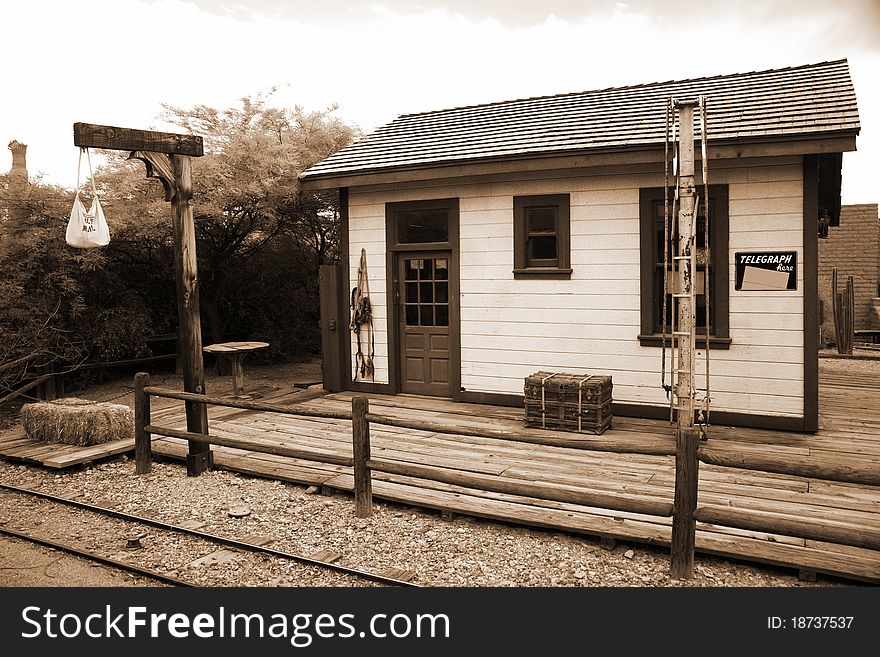 Old train station in wild west