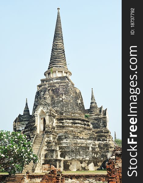 Pagoda in wat phrasisunpeth ayutthaya thailand. Pagoda in wat phrasisunpeth ayutthaya thailand