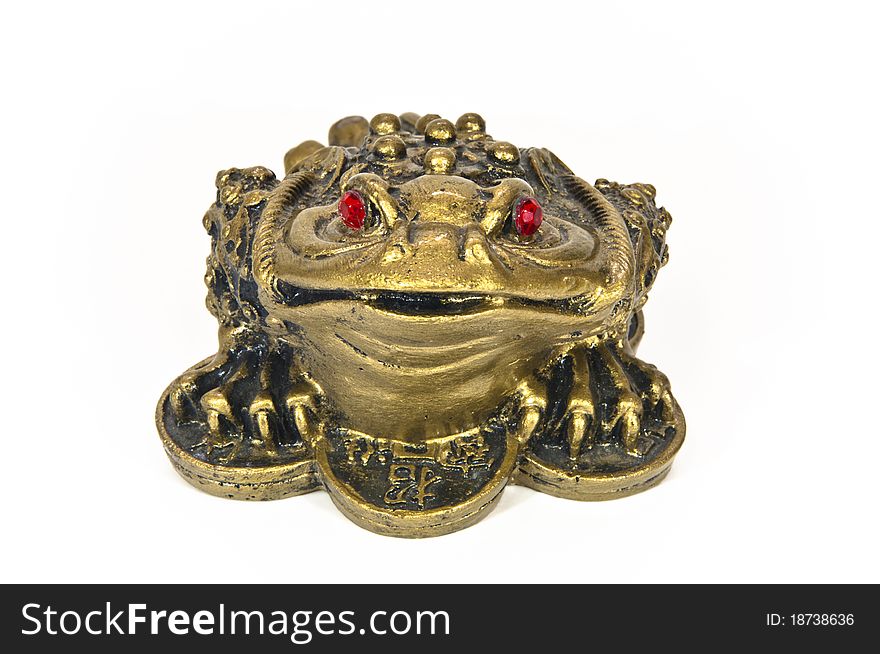 Frog feng shui isolated on a white background