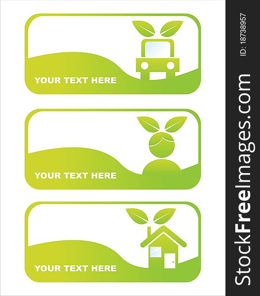 Green Ecological Banners