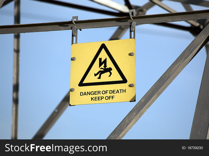 Danger of Death Pylon Sign
