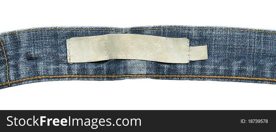 Blank jeans label