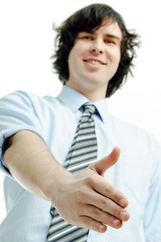 Happy Businessman Ready To Seal A Deal Royalty Free Stock Image