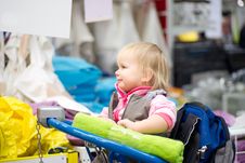Young Aadorable Baby Sit On Shopping Cart Stock Photos Young Aadorable Baby Sit On Shopping Cart Stock Photos
