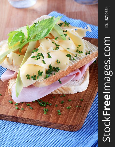 Ham and cheese sandwich