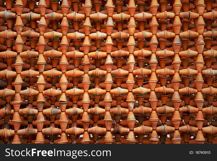 Flowerpot Pattern Wall