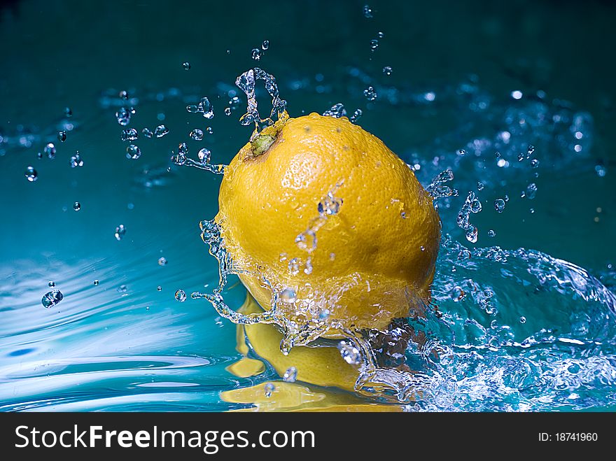 Lemon in water