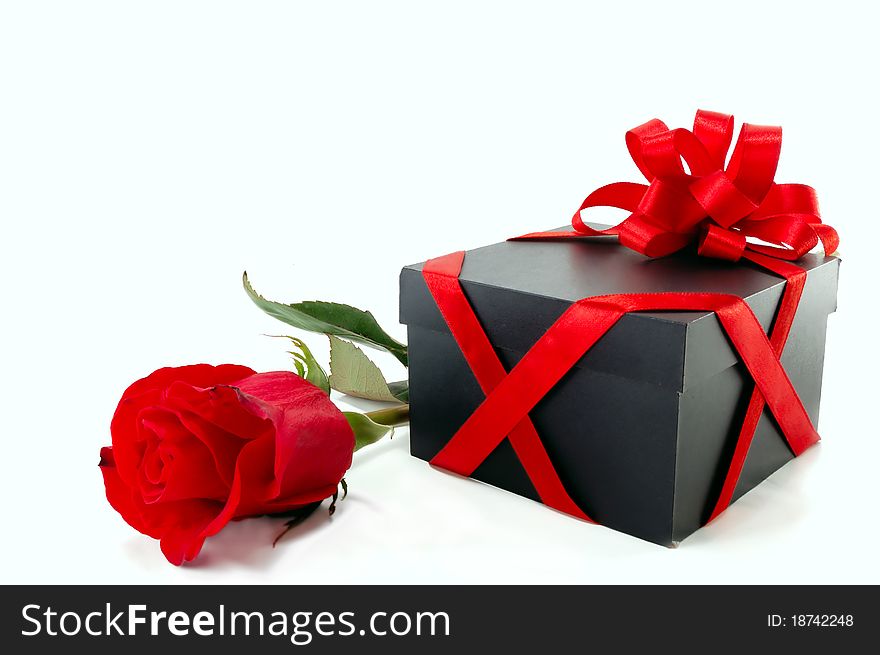 Gift Box With A Rose