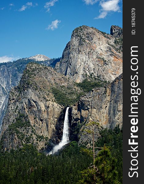 The Horsetail Falls of Yosemite National Park on a early summer's day. The Horsetail Falls of Yosemite National Park on a early summer's day.