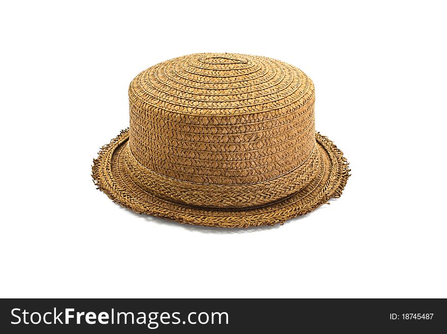 Straw hat isolated on a white background