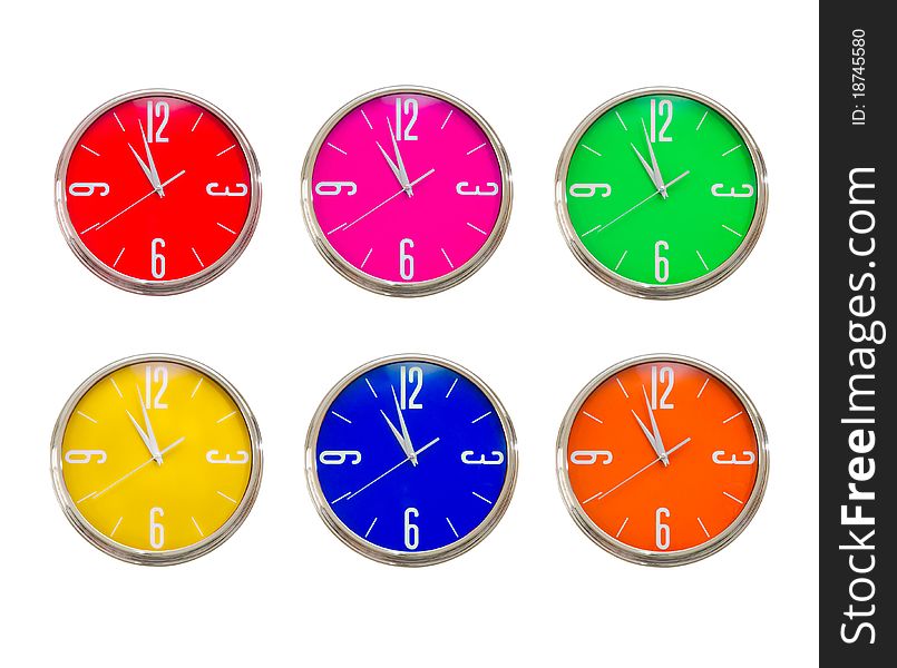 The colorful of clock collection