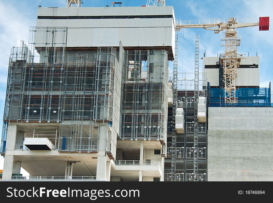 Closeup Of Screen System On Construction