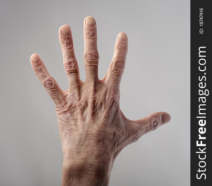 Closeup of a senior man's wrinkled hand. Closeup of a senior man's wrinkled hand