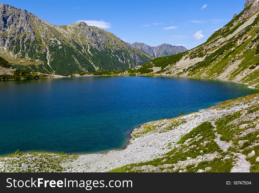 Summer mountain landscape in the Polish Tatry