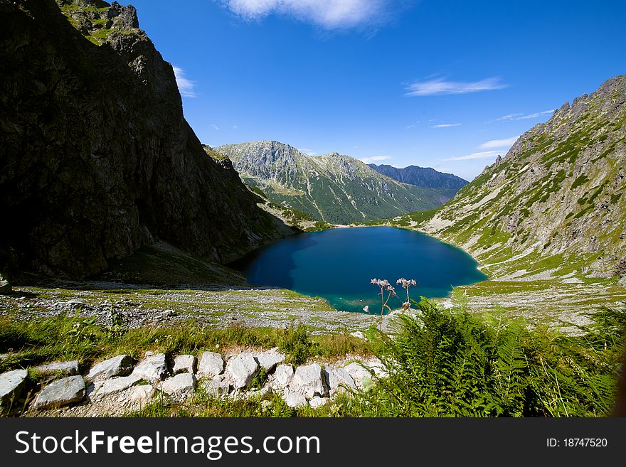 Summer mountain landscape in the Polish Tatry