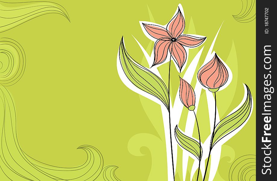 Beautiful Vector Flower Background For Spring Designs.