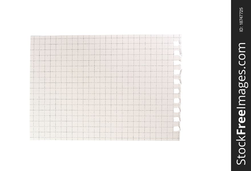 An image of sheet of paper on white