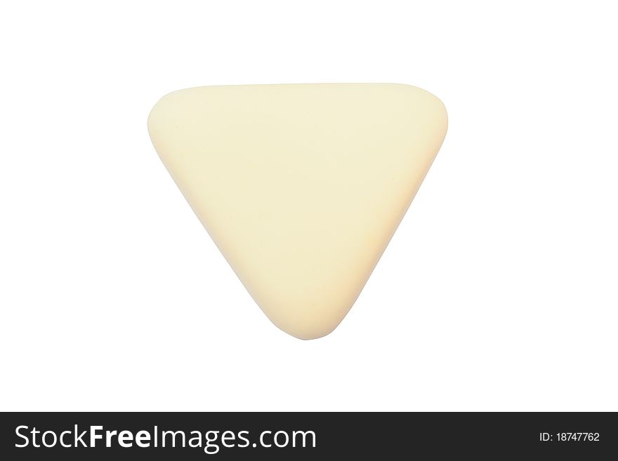 An image of eraser on white background