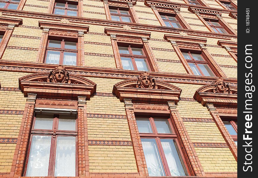 Old brick front in Neukölln