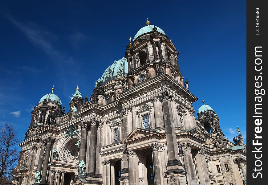 Berlin cathedral in the spring sun