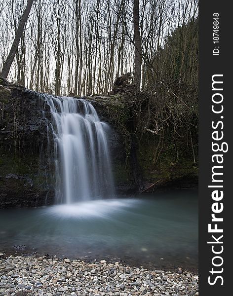 Waterfall in winter