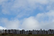 Fence And Sky. Royalty Free Stock Photos Fence And Sky. Royalty Free Stock Photos