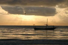 Boat Under Sunset Zanzibar Royalty Free Stock Photos Boat Under Sunset Zanzibar Royalty Free Stock Photos