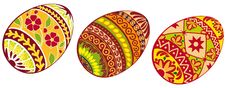 Easter Eggs Set Stock Images