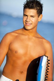 Young Man Beach Royalty Free Stock Photography