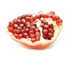 Pomegranate Isolated On White Royalty Free Stock Photo