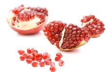 Pomegranate Isolated On White Stock Photography Pomegranate Isolated On White Stock Photography