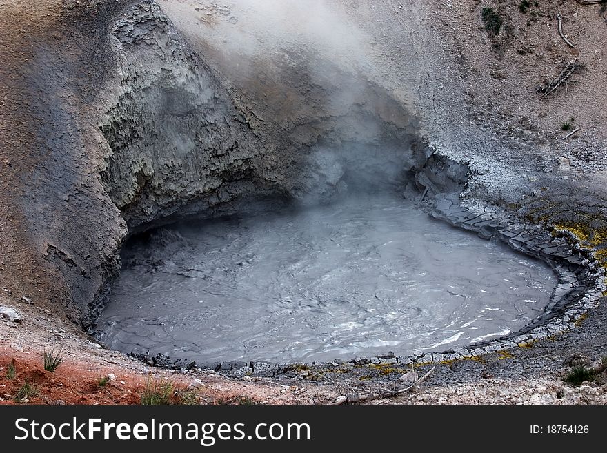 Mud spring in Yellowstone National Park