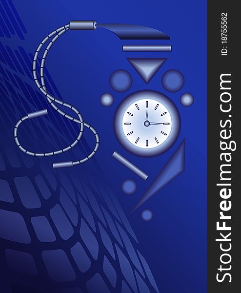 Abstract Background With Stylized Watch