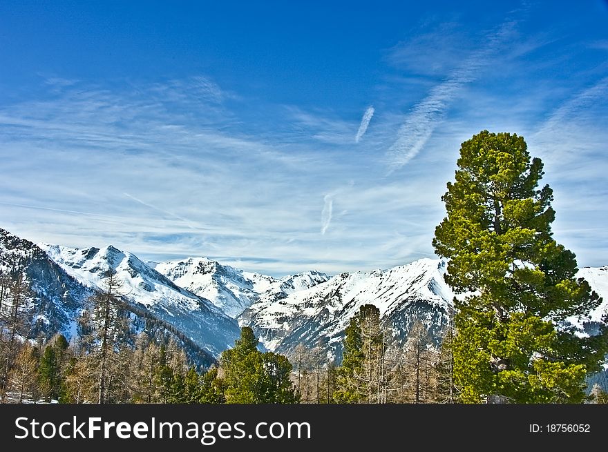 High mountains - Alps in winter time