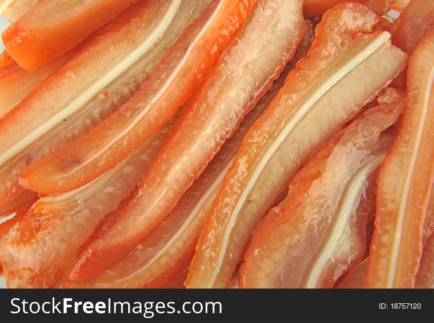 Close-up chinese dish pig ear