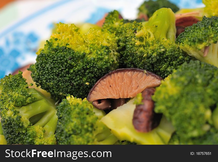 Closeup Of Broccoli Delicacy