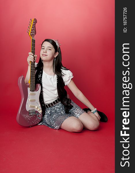 Girl with Electric Guitar