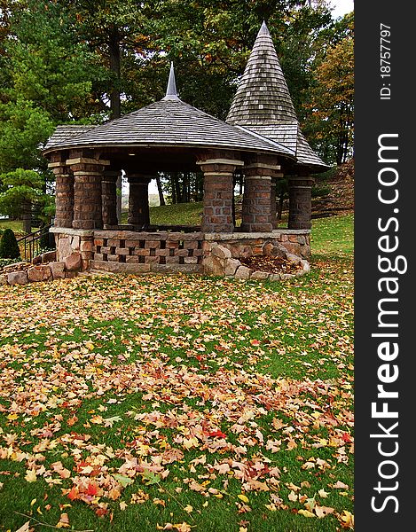 Fall Foliage And Pavilion