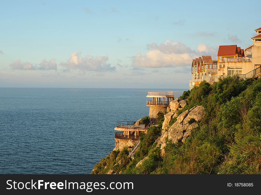 Chinese seashore taking vacation villa