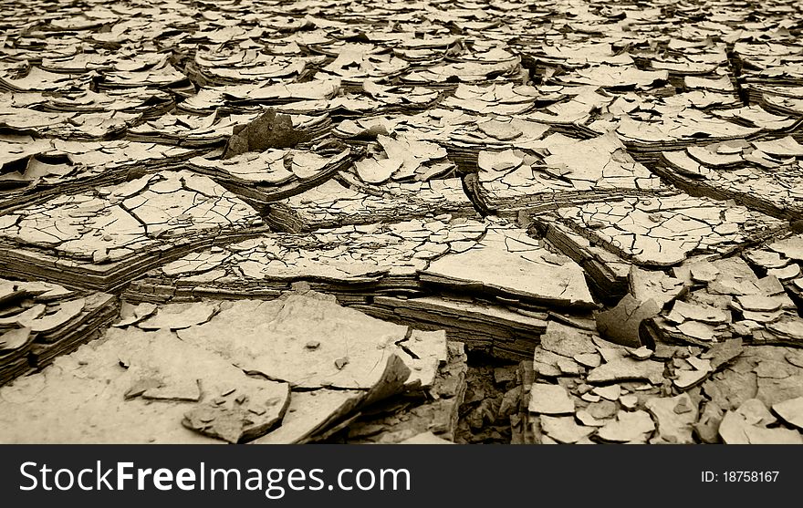 Dried mud and river silt following huge flood disaster queensland. Dried mud and river silt following huge flood disaster queensland