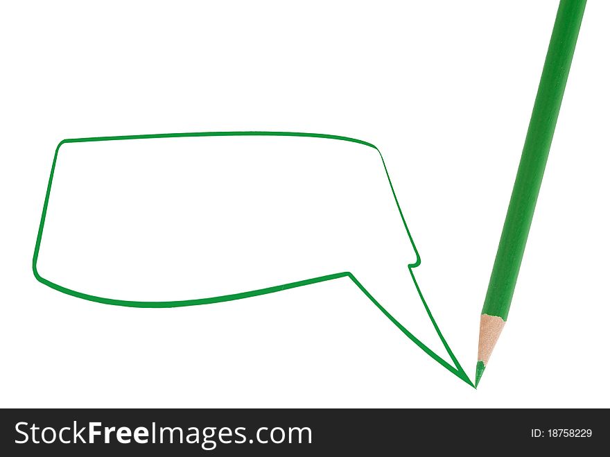 Green Pencil Writing