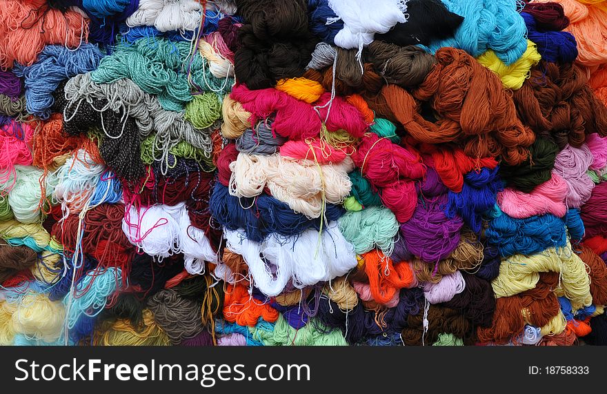 Brightly coloured wool for sale. Brightly coloured wool for sale.